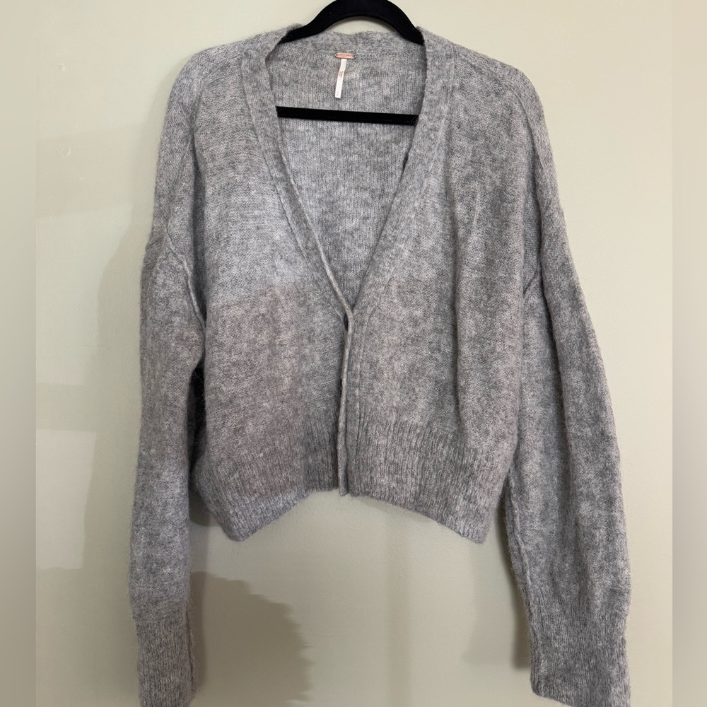 Free People Grey knit sweater